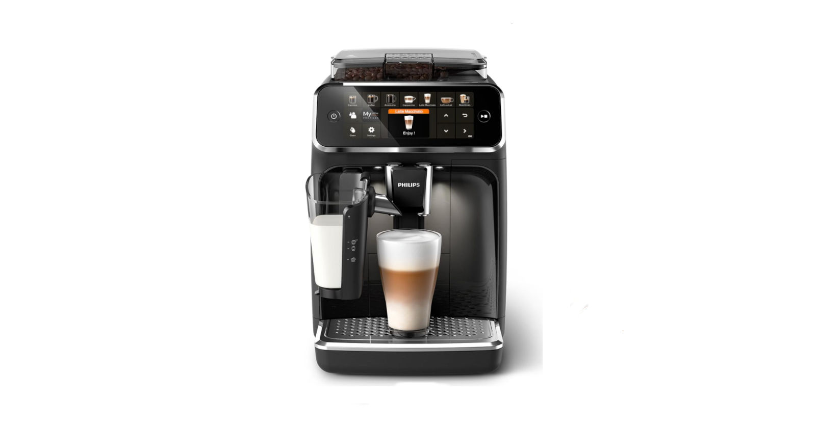 Test Philips Lattego 5400, Une machine à café à grain avec écran LCD idéale pour les boissons lactées